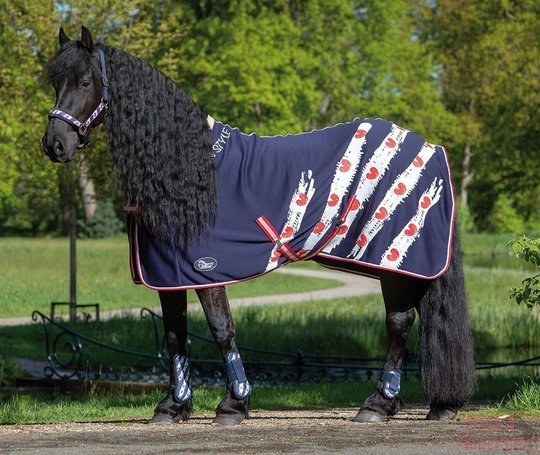 Jerseyfleece deken Friesian